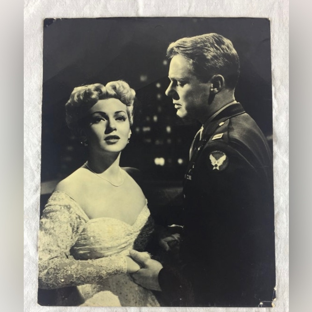 ! Vintage Photo black & white reproduction, 1945 MGM Lana Turner and Van Johnson